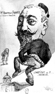 Cartoon of Anatole France mocking the Institute