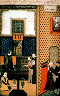 Persian manuscript, Farhed led to Shirin Palace