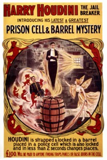 Advertising poster for the magician Harry Houdini
