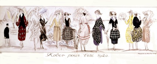 Paul Poiret's models at the seaside