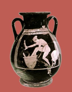 Red-figure attic amphora from Gela