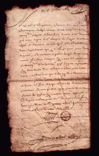 Lettre manuscrite de Louis XIV