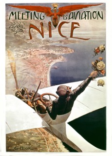 Advertising poster for an air show in Nice