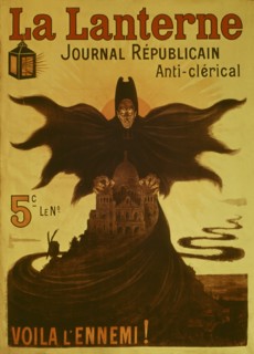 Anticlerical poster, 'La lanterne'
