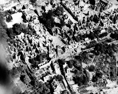 Liberation of France, Aerial view of Vire, Normandy (1944)