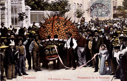 Postcard. Tarascon. Tarasque Procession