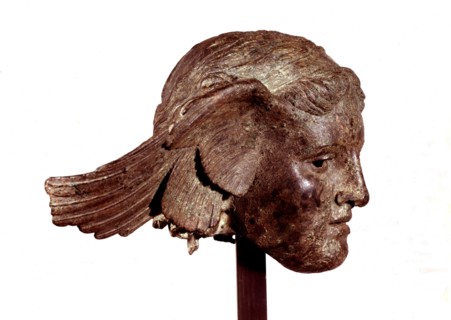 Bronze. Tête du Dieu Hypnos (Dieu du sommeil)