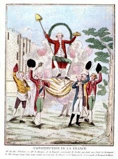 Constitution de la France. Le duc d'Orléans, Lafayette et Necker