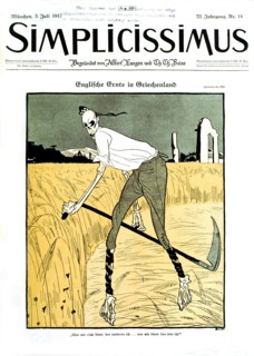 Blix caricature: 'The English crop in Greece'