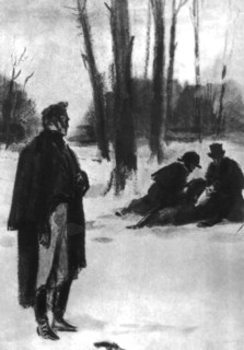 Illustration d'Ivanovitch Roudakov pour "Eugène Onéguine" d'Alexandre Pouchkine (1799-1837)