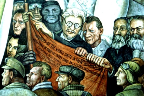Fresque de Diego Rivera, Trotski et la IVème Internationale