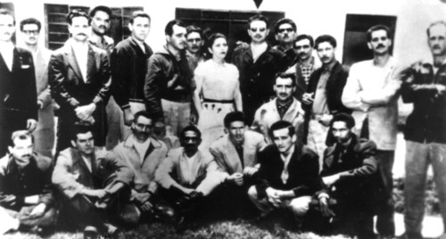 Fidel Castro and his companions in Mexico City, after they have been expelled from Cuba (1953)