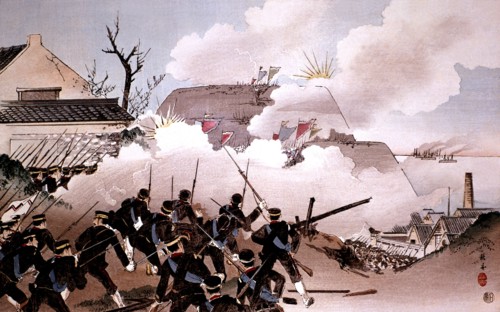 Grand combat dans la ville de Port Arthur