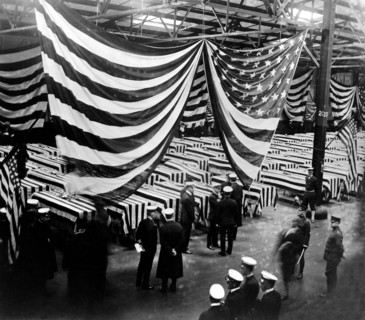 Cercueils de soldats américains à la fin de la première guerre mondiale