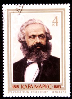 Timbre commémorant le 100ème anniversaire de la mort de Karl Marx (1818-1883)