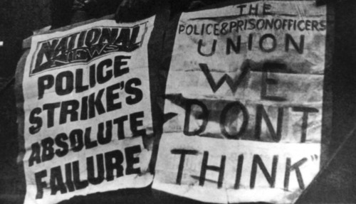 Posters during the police strike in London (1919)