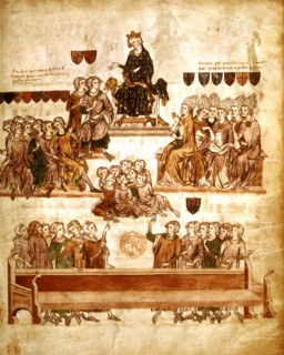 Philip IV 'le Bel' (the Fair) presiding over a Parliament session