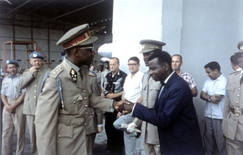 Le général Mobutu et Joseph Bundhe