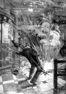 Anarchist attack at the Madeleine church. Paris - 1894 - Death of the perpetrator of the attack