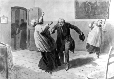 Anarchist attack against a priester in Marseilles