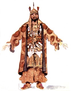 Prince Igor, opera by Borodin (1833-1887). Watercolour by Korovin