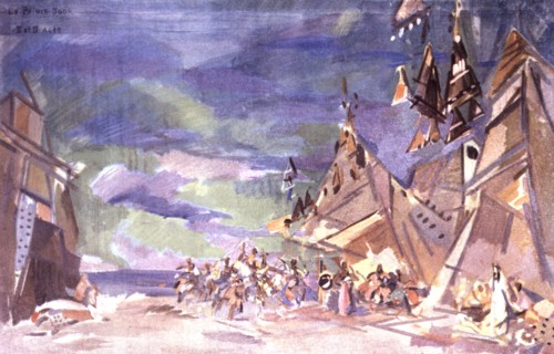 Prince Igor, opera by Borodin (1833-1887). Watercolour by Korovin