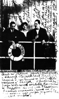 Paris. Picabia, Gabrielle Buffet and Guillaume Apollinaire at Luna-Park