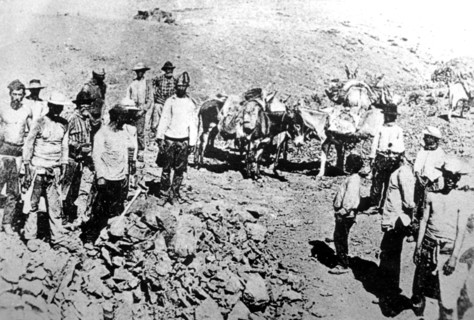Travail dans les mines de nitrate au Chili