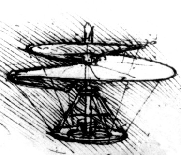 Drawing of a helicopter