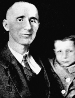 Bertolt Brecht (1898-1956) with his son Stefan