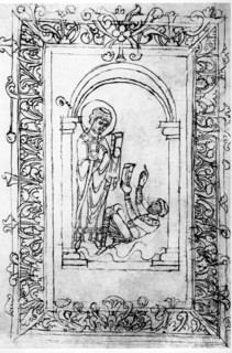 Saint Augustine striking down the heretic Faustus
