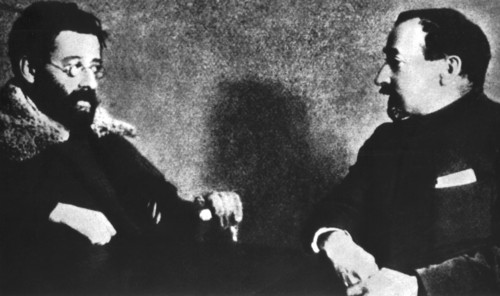 Révolution russe de 1917 . Martov et Fedor Ilié Dan, dirigeant menchevicks