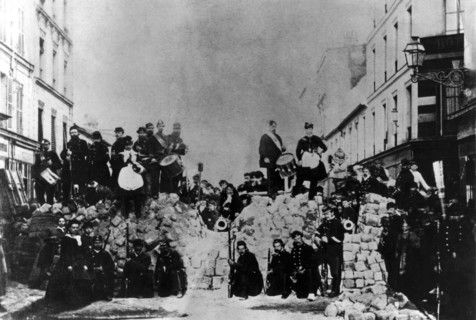 The Paris Commune - barricade in the rue de Charonne - 1871