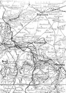 Map of the Battle of the Somme