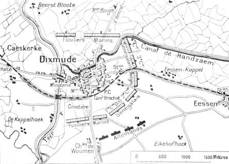 Map of the Battle of Dixmude