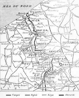 Map of the Battle of Flanders