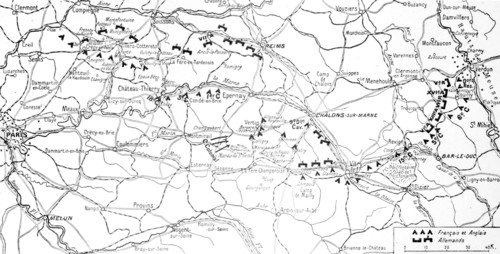 Carte de la première bataille de la Marne