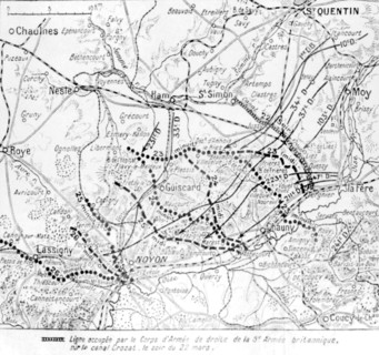 Carte de la bataille de l'Oise