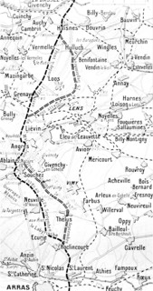 Map of the battle to the North of Arras