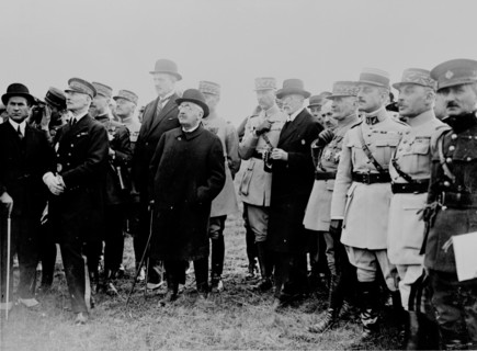 André Maginot, Tomas Masaryk, Maurice Barrès et le maréchal Foch