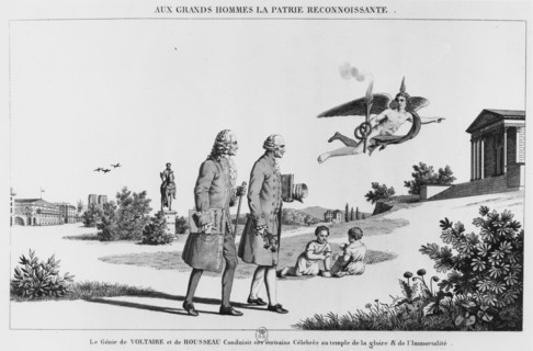 Hommage à Voltaire et à Rousseau