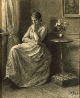 Zahrtmann, Pensive woman in interior