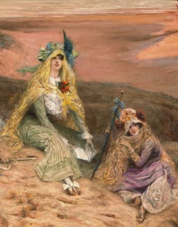 Clairin, Sarah Bernhardt and a friend on the beach at Belle Isle (detail)