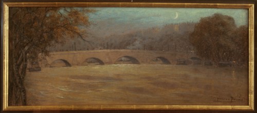 Prins, The Pont Royal on the Seine River in spate
