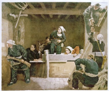 Hommes et femmes chinois armés, 1934-1935