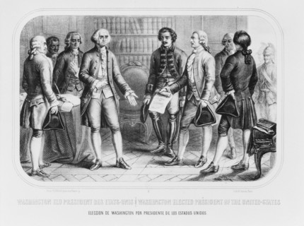 George Washington élu Président des Etats-Unis d'Amérique