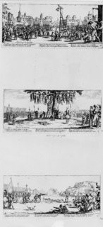 Callot, L'Estrapade, La pendaison, L'arquebusade