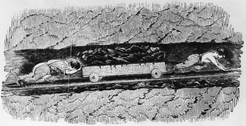 Enfants travaillant dans des mines en 1842
