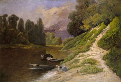 Prins, Lavandière en bord de rivière