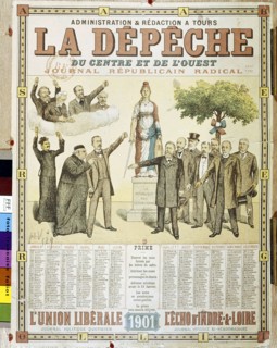Une du journal La Depêche de 1901